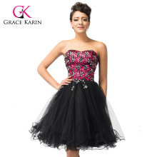 Grace Karin Sexy Strapless Satin&Tulle Cocktail Dresses CL007578-1